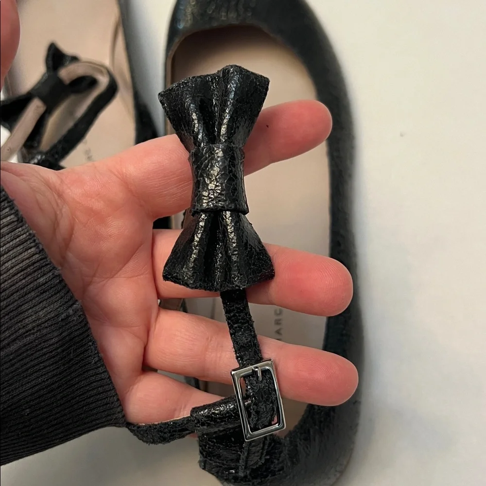 MARC BY MARC JACOBS BALLERINAS WITH BOW BLACK PATENT LEATHER SIZE 40=10 - Picture 3 of 14
